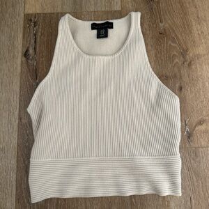 Banana Republic Ribbed Cream Tank Top